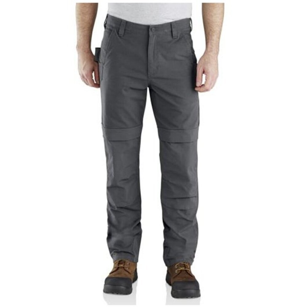 Carhartt Steel Rugged Flex Relaxed Fit Double-Front Utility Gray Work Pant
